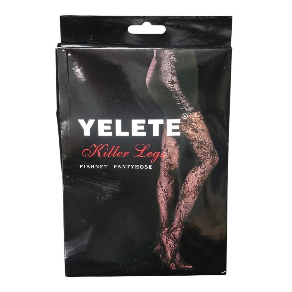Yelete Killer Legs Fishnet Pantyhose Stocking Floral Lace